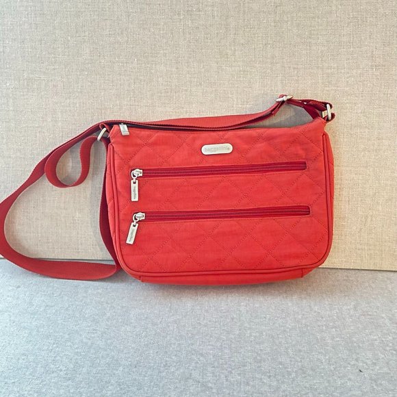 Baggallini Rfid Protection Orange Quilted Adjustable Strap Crossbody Shoulder ba - Picture 4 of 9